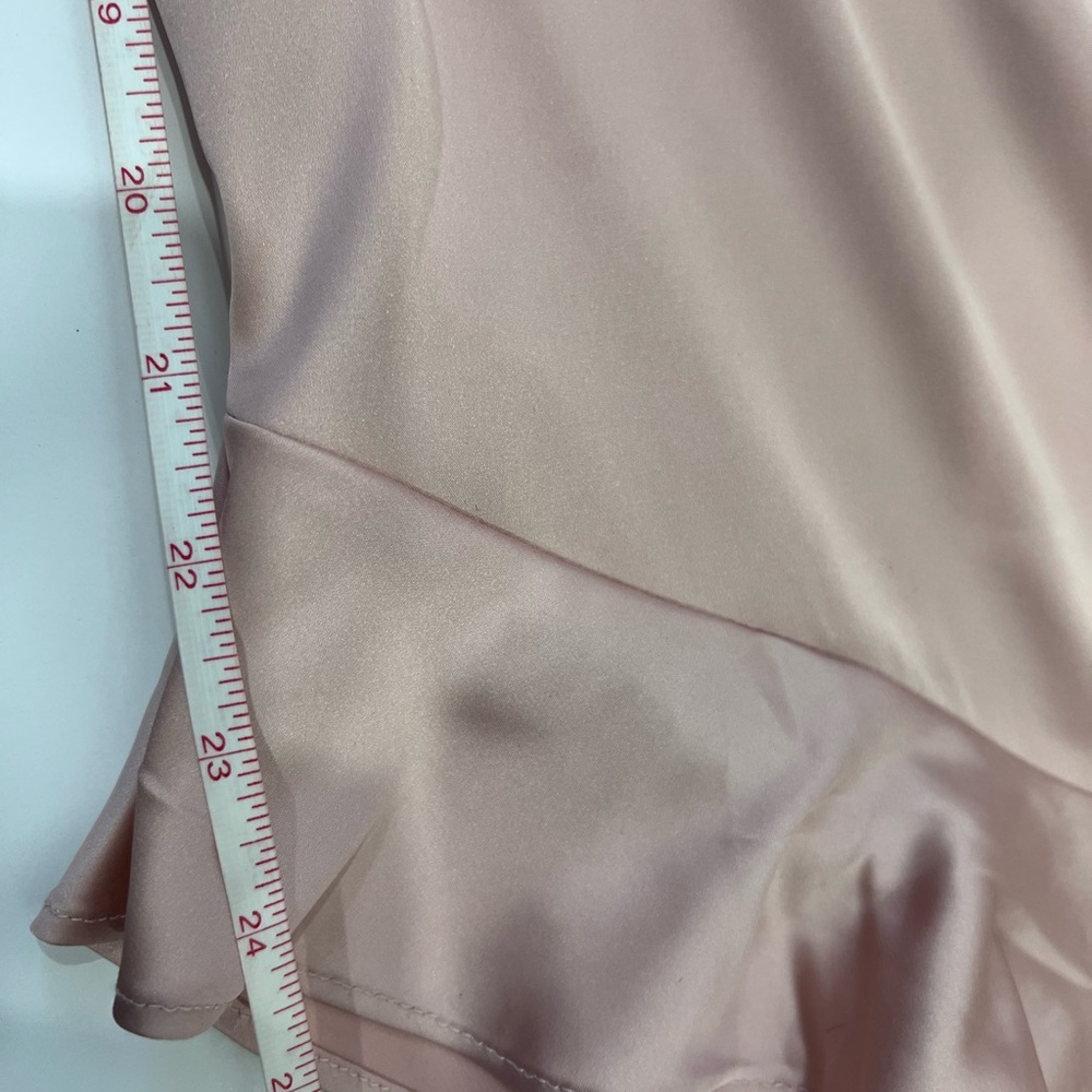 NWT PrettyLittleThing Coquette Satin Slip Dress Pink Lace Mini Y2K - Picture 11 of 11